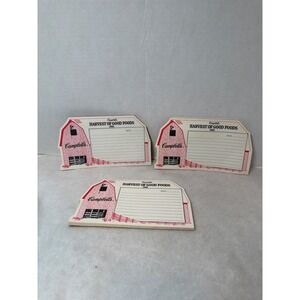 VTG Campbell's Harvest of Good Foods 1986 Note Pad Collectible Set of 3 50ct ea